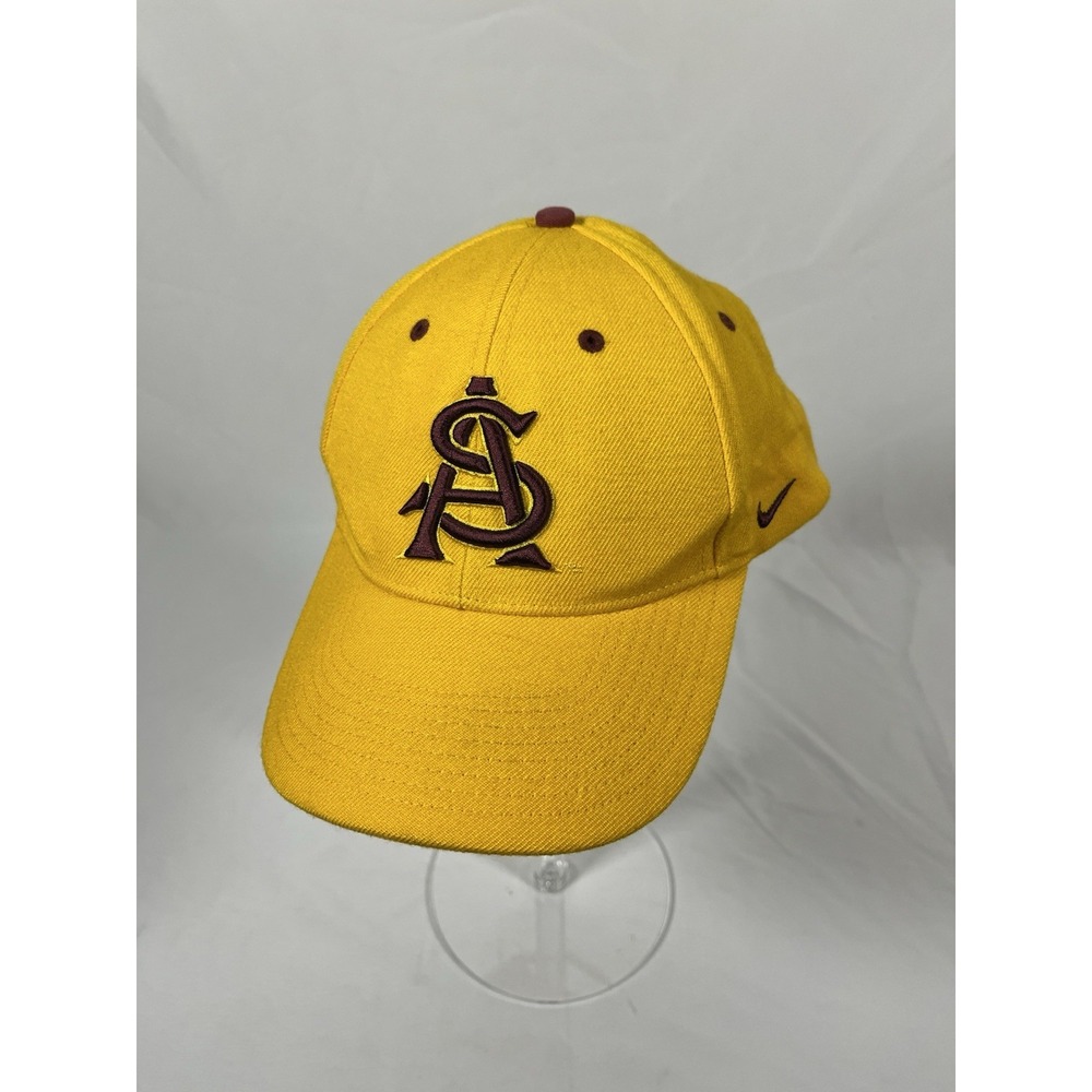 Arizona State Sun Devils Nike Hat Yellow Maroon Adjustable OSFA Baseball Cap